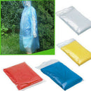 10Pcs Emergency Disposable Rain Coat Raincoat Hood Poncho Camping Travel Hiking