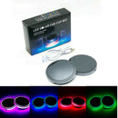 2X Acrylic LED Car Cup Holder Mat Pad Car Luminous Coaster Light USB Charging