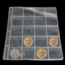 1X Clear 20 Pockets Plastic Coin Holders Storage Collection Money Album Case