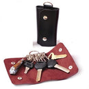 Black Car Key Chain Faux Leather Holder Case Bag Purse Pouch   JR