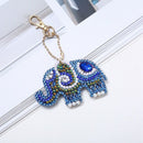 5Pcs Acrylic Board Diy Diamond Painting Elephant Keychain Tools Round Shinn
