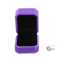 Trendy Velvet Octagonal Shape Ring Box Purple Storage Box Jewelry Display  BX