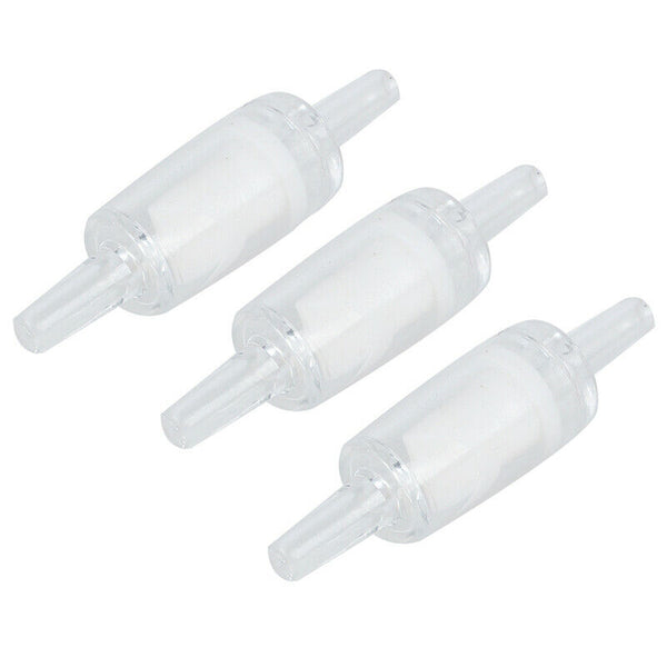 3 Pcs Non-return Plastic Air Pump Check Valves Clear for Aquarium J6F1