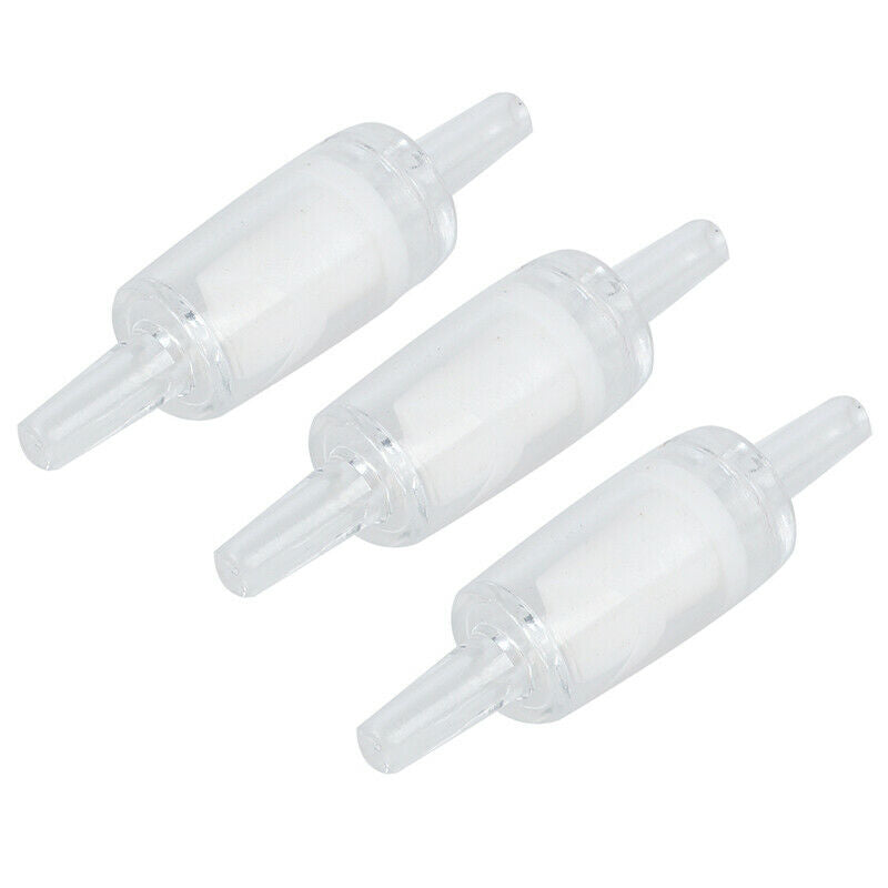 3 Pcs Non-return Plastic Air Pump Check Valves Clear for Aquarium J6F1
