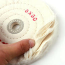 6 inch Cloth Buffing Polishing Wheel 1/2in Arbor Buffer Polish Grinder White Pad
