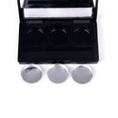Empty 3 Round Grid Eyeshadow Lipstick Box Case Cosmetic Packing+Palett VhJ Kw