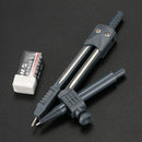 Students 7 in 1 Black Clear Plastic Ruler Compass Geometric Drafting Tool S A8Z7