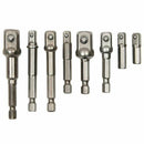 Impact Drills Driver Bit Set Extension Socket Adapter Hex Shank 8cs + Power