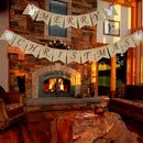 Merry Christmas Letters Banners Linen Hanging Flags Xmas Bunting Garland
