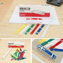50Pcs Colourful Plastic Paper Filing Prong Fasteners Clips Binding