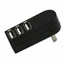 1Pcs Mini 3 Ports USB 3.0 Rotating Splitter Adapter Hub Connectors For PC Laptop