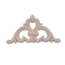 6*6*0.5cm Rubber Wood Carved Corner Onlay Applique Door Unpainted N9U4