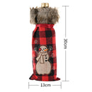 Christmas Red Wine Bottle Covers Holiday Champagne Bottle Wrap (Snowman)