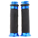 Pair Motorcycle ATV Dirt Bike Handle Bar Hand End Grips Blue 135x42x42mm