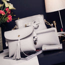 4Pcs Women Handbag Bags Set Synthetic Leather Clutch Purse Shoulder Messeng