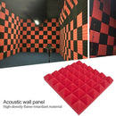 10x Soundproofing Foam Pads Polyurethane Studio Room Sound Treatment (Red)