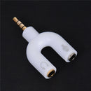 3.5mm Stereo Splitter Audio to Micphone Headset Jack Plug Adapter For Phone BX