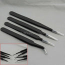Professional 4PCS Antistatic Tweezers Repair Tools Kit For Electronics Implement