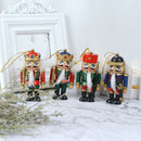 10cm Wooden Nutcracker Christmas Tree Hanging Ornaments Desktop Decoration 3C