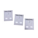 100XSilver Professional Type Plastic Earring Studs Holder Display Hang.Cards Bj