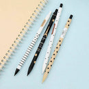 Automatic Pen Cute Black and White Dots Plastic Mechanical Pencil 0.5mm X8F0