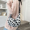 Women Plush Cow Printed Chest Bag Casual Street Crossbody Shoulder Pack (1)