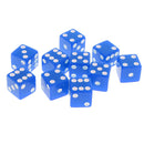 10 Piece D6 Dice Playing Games for Dungeons and Dragons MTG RPG Gaming 16mm Blue