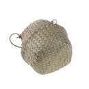 Basket Rattan Folding Wicker Handle Round Natural Sea Grass Plant Storage M&O