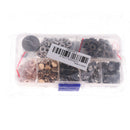 200 Sets Leather Rivets Hexagon Single Cap Rivets Studs with Fixing Tool Kit