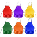 12 Pack 6 Color Kids Aprons Children Painting Aprons Kids Art Smocks With 2 S6C9