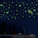 3pcs/set Luminous Moon Girl Wall Stickers Waterproof Room Decals (HZY018-B) A