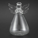 Set of 4 Cute Clear Glass Angel Shape Flower Plant Hanging Vase Wedding Dec