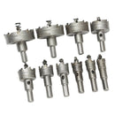 10 Pack Carbide Tip Drill Bits 16-53mm TCT Saw Cutter Tool For Steel Metal Alloy