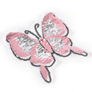 Butterfly Reversible Change color Sequins Sew On Patches DIY Patch Applique ZFME