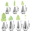 7X Leaves Nozzle Stainless Steel Icing Piping Nozzle Pastry Tips Pastry Tools OZ