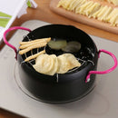 18cm Steel Japanese Style Tempura Frying Pot Portable Outdoor Pan Egg Panca