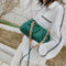 Women Chain Shoulder Bags PU Leather Cloud Party Clutch Handbag (Green)