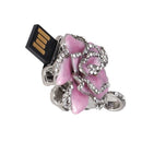 8GB USB 2.0 Flash Memory Pen Drive Flash Disk Rhinestone FLORAL FLOWER Pendant