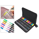 21 Colors Double Line Auto  Pen Metallic Glitter Markers Kit
