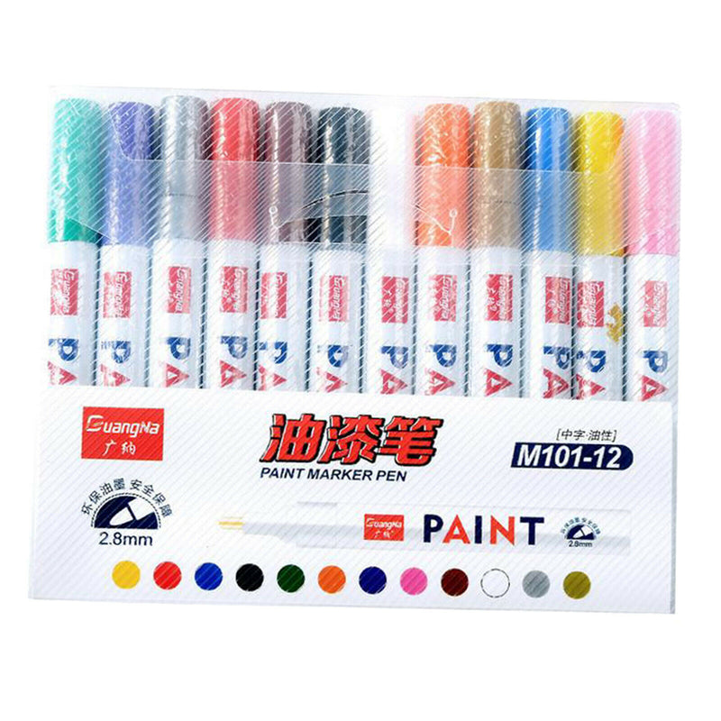 1 Box Waterpoof Paint Pens Markers Pen Metallic Glitter for Rock Painting DIY