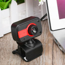 USB Webcam with Microphone 2LED Night Vision Clip-on Web Camera Red