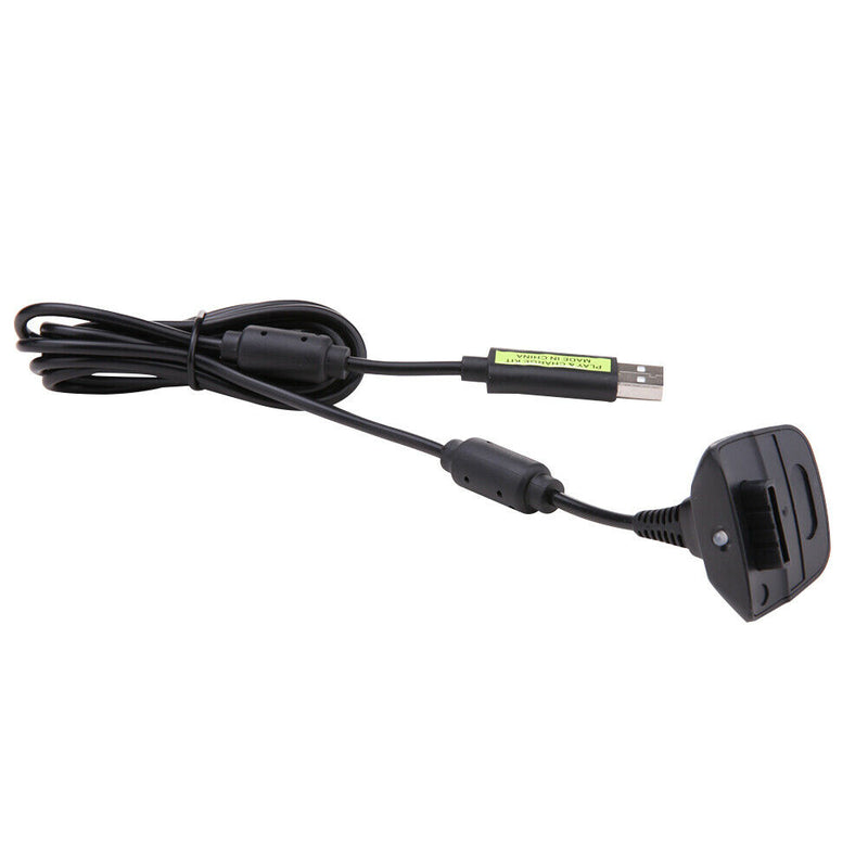 1.8m USB Charging Cable for Xbox 360 Controller Play and Charge Cord (Black