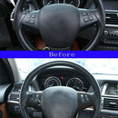 2Pcs Carbon Fiber Style ABS Steering Wheel Button Frame Trim For Bmw X5 E70 X8F1