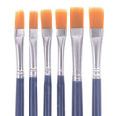 6Pcs/Set watercolor paint brushes flat Nylon hair painting brush set art sup ï¼W