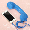 3.5mm Retro Radiation-Proof Telephone Handset Cell Phone Receiver (Blue)