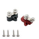 5/16" Bus Bar Terminal Blocks Heavy Duty M8+M8 Positive Power Distribution Studs