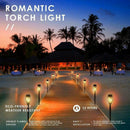 4x Outdoor Solar Torch Dance Flickering Flame Light Garden Waterproof Lamp