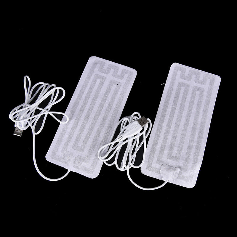 1pair 5V winter warm gloves usb  heated pads hand warmer 8*18cm pads Kw