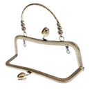 Purse Frame Kiss Clasp Lock with Handle DIY Crafts 20cm Bronze of 2packs