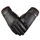 Men's Winter Press Screen Gloves Leather Warmer Cycling Texting Gloves